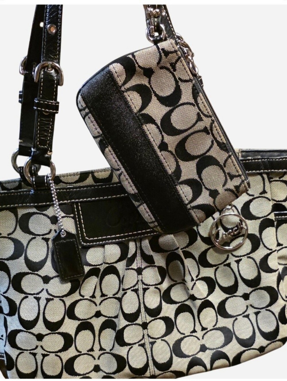 Coach Signature Pleated Gallery Tote